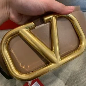 Accessories | Valentino Leather Belt Vlogo Smokey Brown Nero  display picture 1